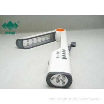 Multifunctional Hand Crank Dynamo LED Lamp Solar Flashlight